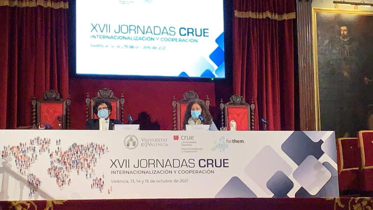 Inauguración de las XVII Jornadas CRUE Internacionalización y Cooperación. Universidad de Valencia. (20/10/21)